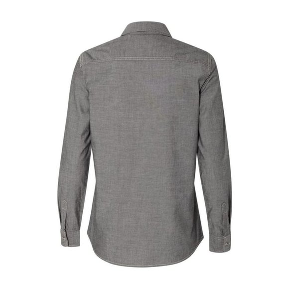 NWT Womens Size Small Weatherproof Black Chambray Button Front Long Sleeve Shirt - Picture 3 of 3